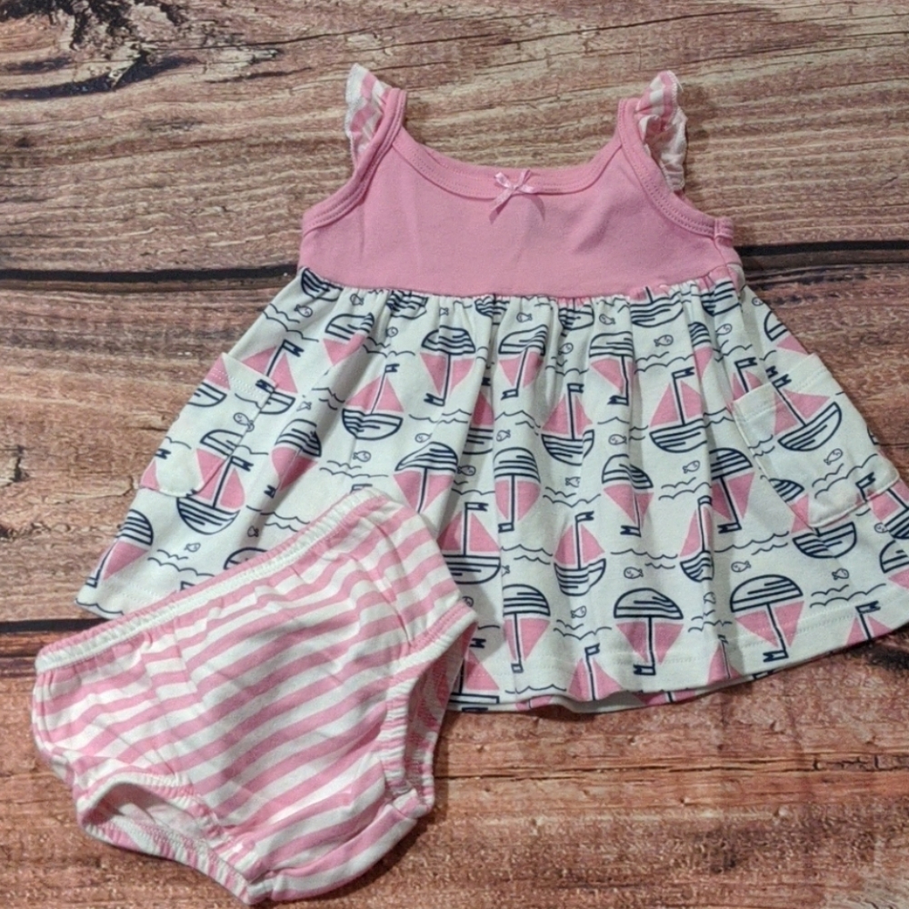 Gerber organic dress and bloomer set